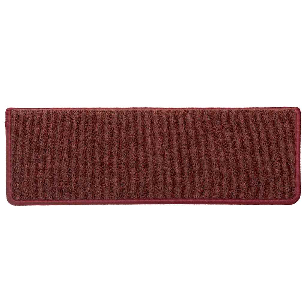 Stair Mats 30 pcs 65x21x4 cm Bordeaux Rectangular Edge