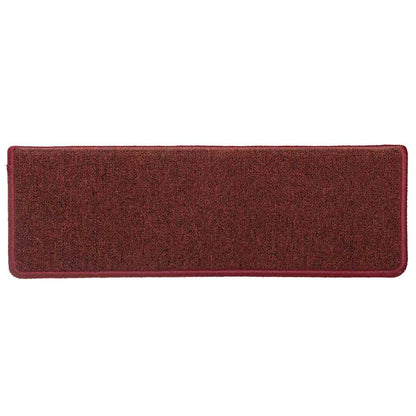 Stair Mats 30 pcs 65x21x4 cm Bordeaux Rectangular Edge