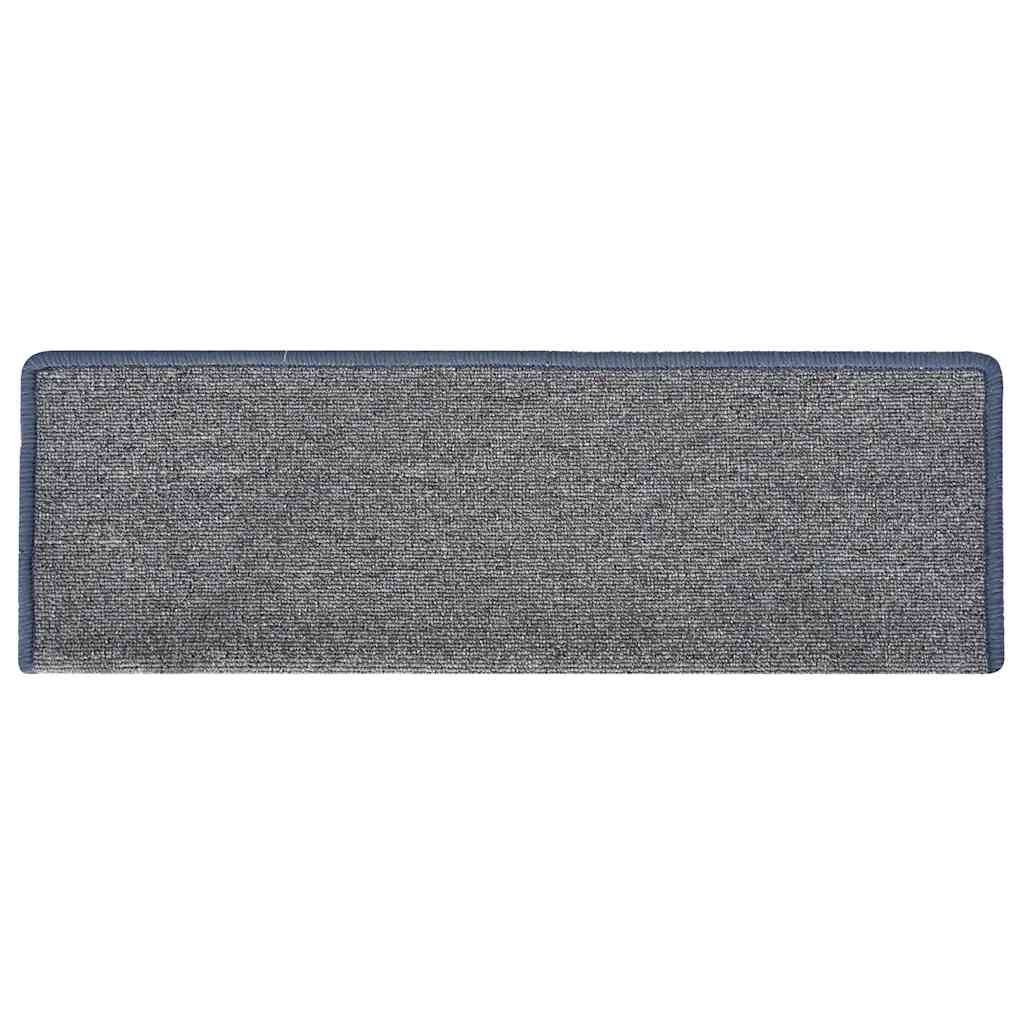 Stair Mats 30 pcs 65x21x4 cm Light Grey and Blue Rectangular Edge