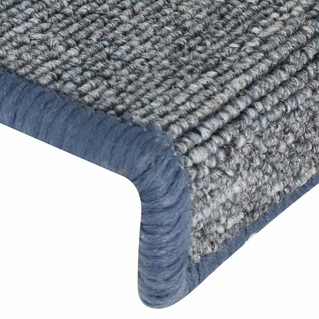 Stair Mats 30 pcs 65x21x4 cm Light Grey and Blue Rectangular Edge
