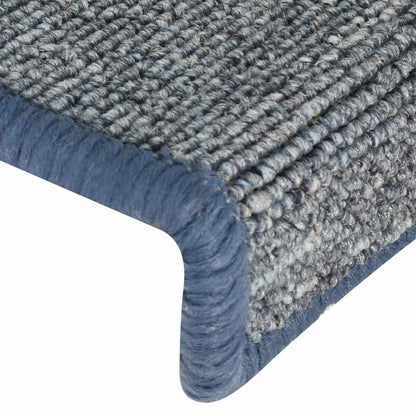 Stair Mats 30 pcs 65x21x4 cm Light Grey and Blue Rectangular Edge