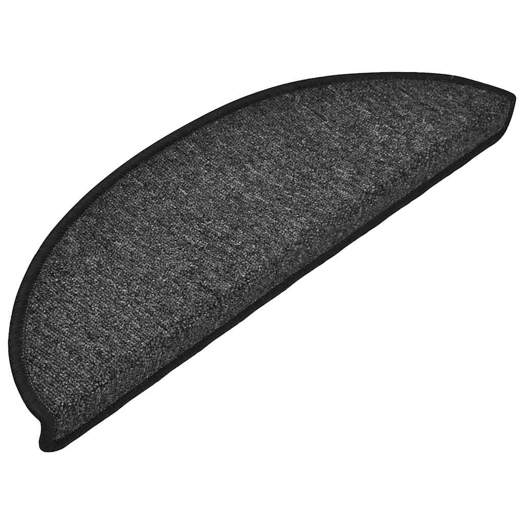 Stair Mats 20 pcs 56x17x3 cm Anthracite Half Round