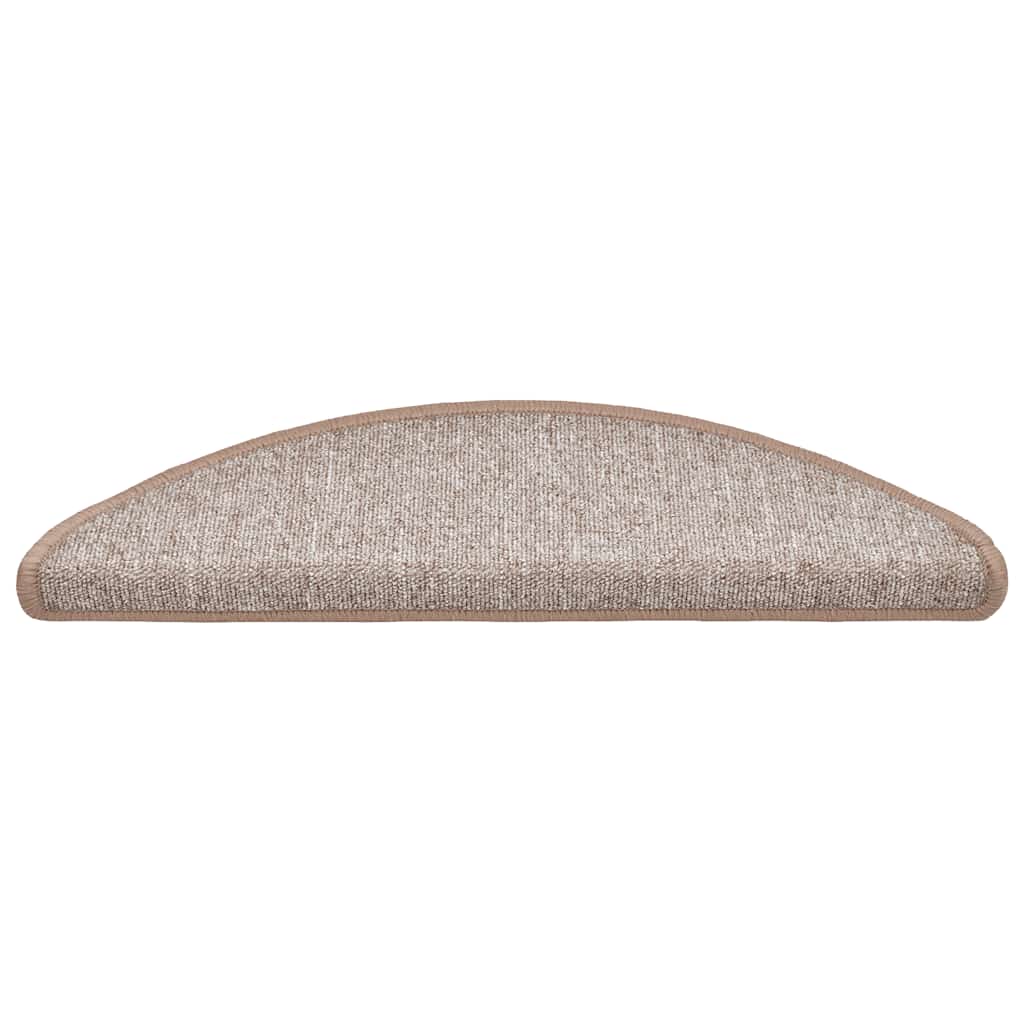 Stair Mats 20 pcs 56x17x3 cm Light Brown Half Round