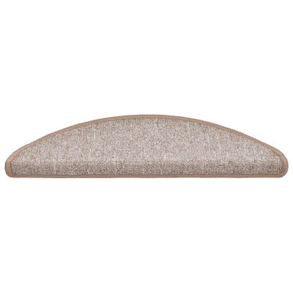 Stair Mats 20 pcs 56x17x3 cm Light Brown Half Round