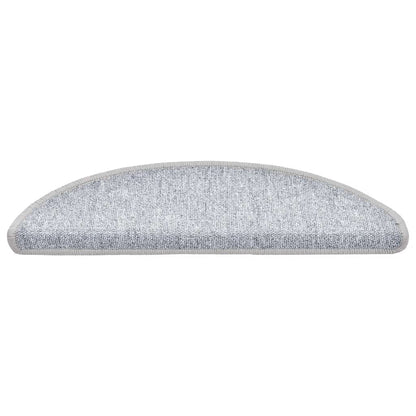 Stair Mats 20 pcs 56x17x3 cm Light Grey Half Round