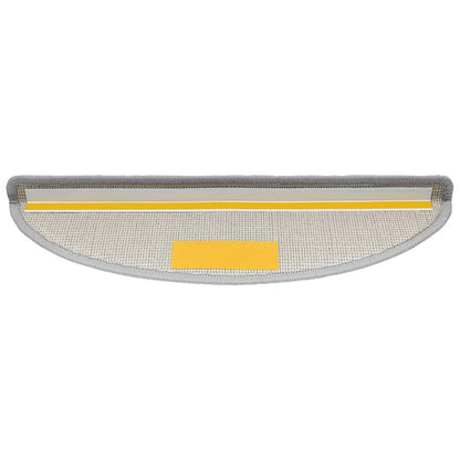 Stair Mats 20 pcs 56x17x3 cm Light Grey Half Round