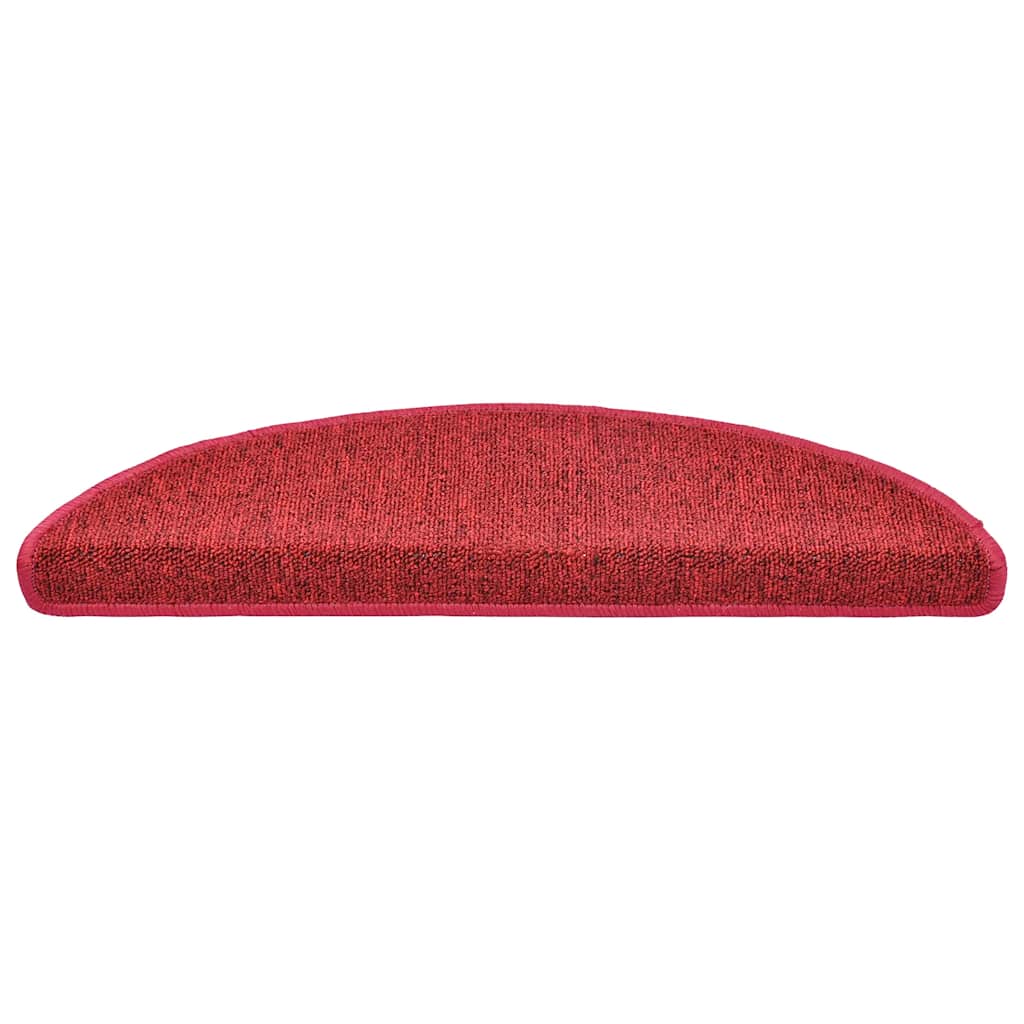 Stair Mats 20 pcs 56x17x3 cm Red Half Round