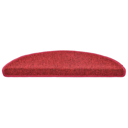 Stair Mats 20 pcs 56x17x3 cm Red Half Round