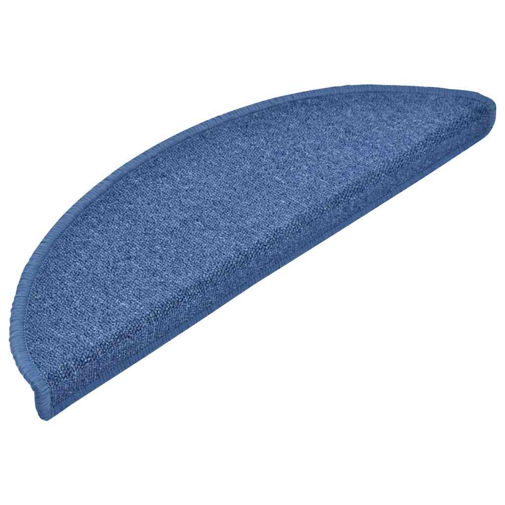 Stair Mats 20 pcs 56x17x3 cm Blue Half Round