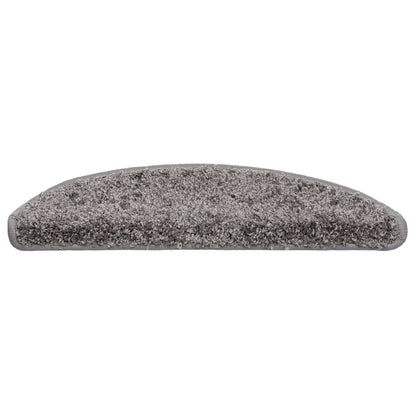 Stair Mats 30 pcs 56x17x3 cm Grey Half Round