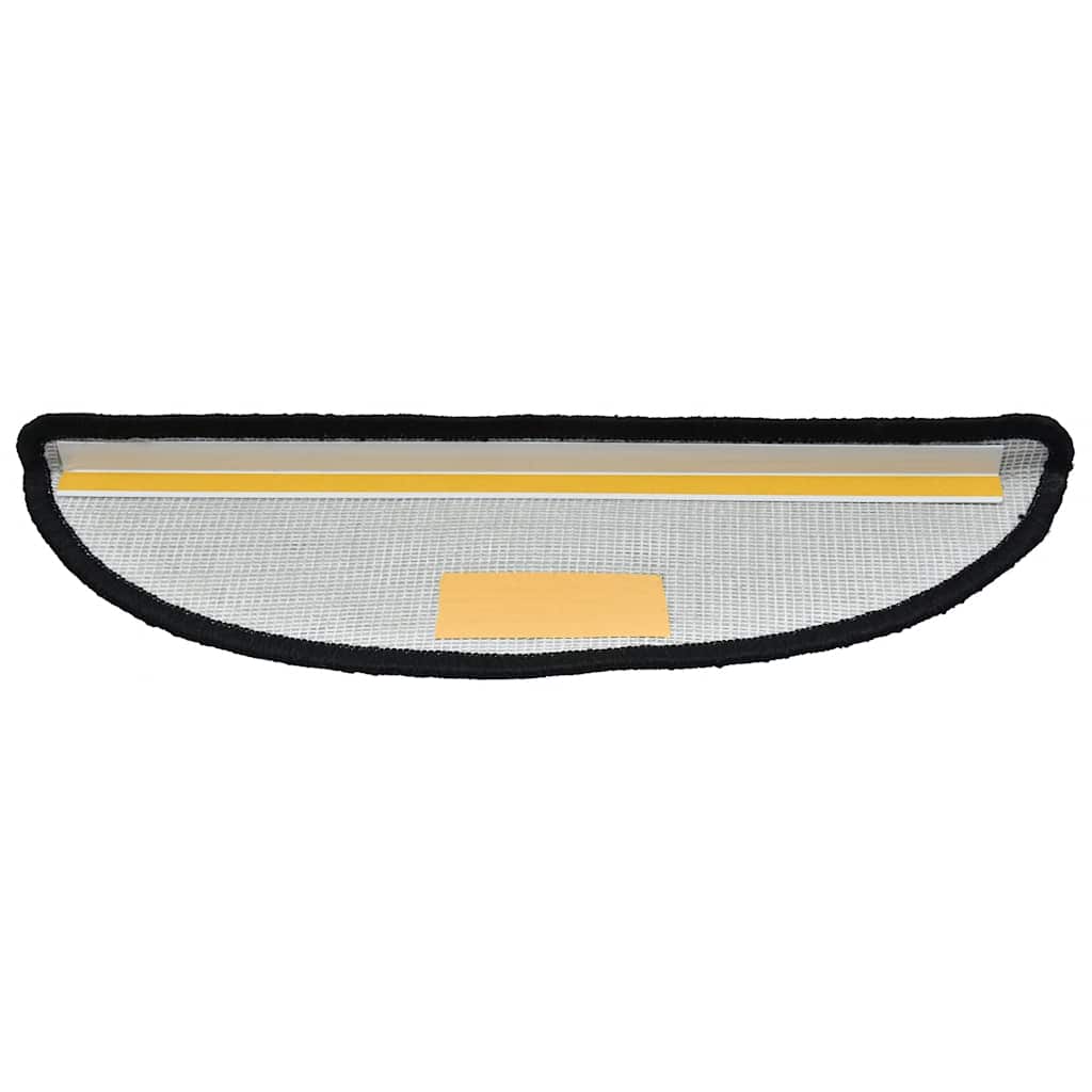 Stair Mats 30 pcs 56x17x3 cm Black Half Round