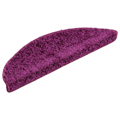 Stair Mats 30 pcs 56x17x3 cm Violet Half Round