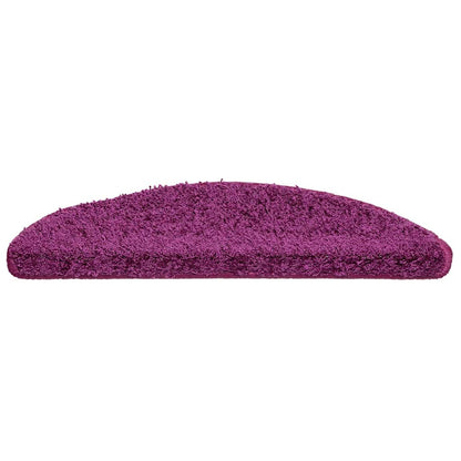 Stair Mats 30 pcs 56x17x3 cm Violet Half Round