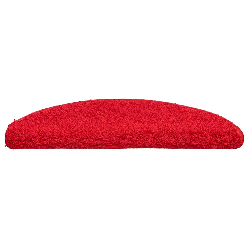 Stair Mats 30 pcs 56x17x3 cm Red Half Round
