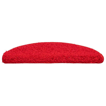 Stair Mats 30 pcs 56x17x3 cm Red Half Round