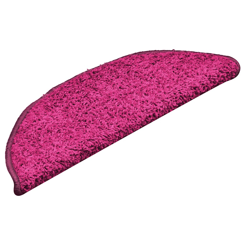 Stair Mats 30 pcs 56x17x3 cm Pink Half Round