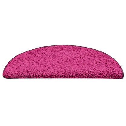 Stair Mats 30 pcs 56x17x3 cm Pink Half Round