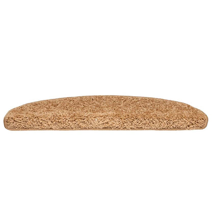 Stair Mats 30 pcs 65x21x4 cm Beige Half Round Large