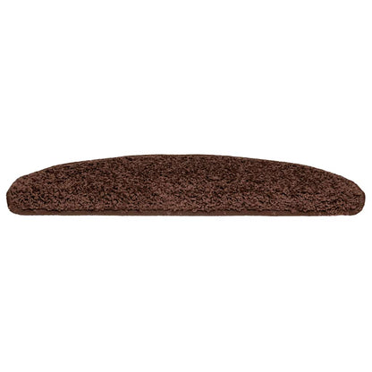 Stair Mats 30 pcs 65x21x4 cm Brown Half Round Large