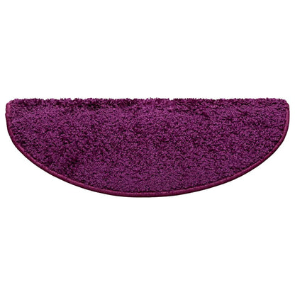 Stair Mats 30 pcs 65x21x4 cm Violet Half Round Large