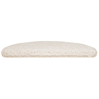 Stair Mats 30 pcs 65x21x4 cm White Half Round Large