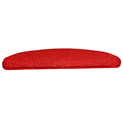 Stair Mats 30 pcs 65x21x4 cm Red Half Round Large