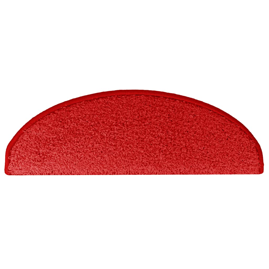 Stair Mats 30 pcs 65x21x4 cm Red Half Round Large