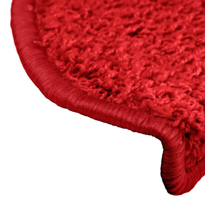 Stair Mats 30 pcs 65x21x4 cm Red Half Round Large