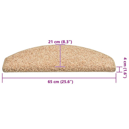 Stair Mats 30 pcs 65x21x4 cm Gold Half Round Large