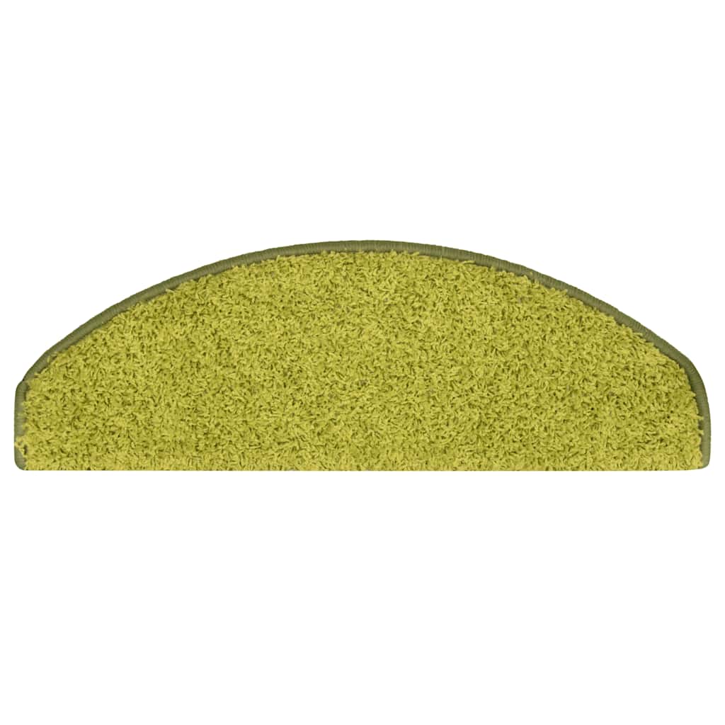 Stair Mats 30 pcs 65x21x4 cm Green Half Round Large