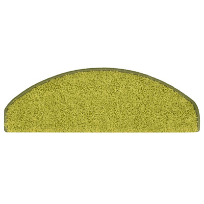 Stair Mats 30 pcs 65x21x4 cm Green Half Round Large
