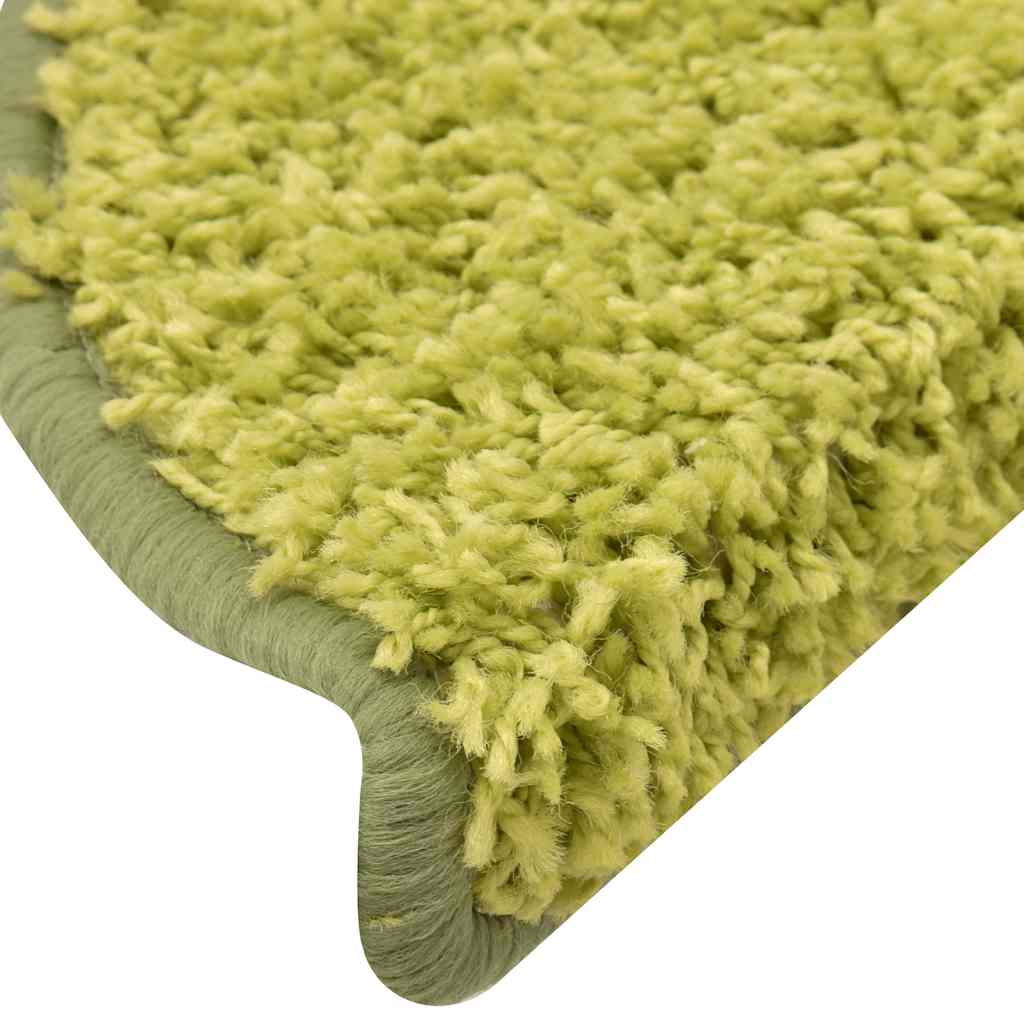 Stair Mats 30 pcs 65x21x4 cm Green Half Round Large