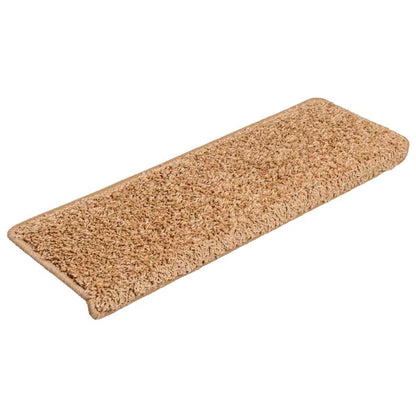 Stair Mats 30 pcs 65x21x4 cm Beige Rectangular Edge