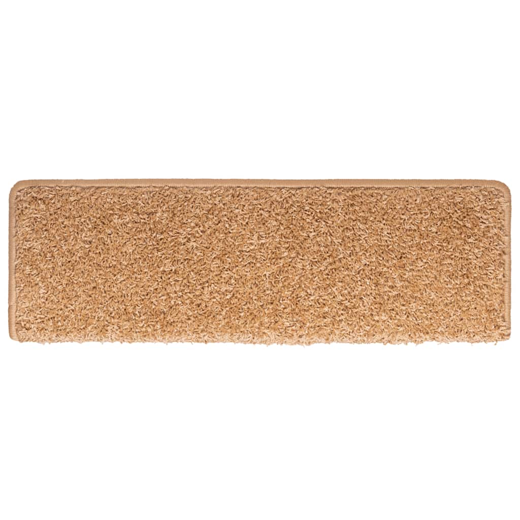 Stair Mats 30 pcs 65x21x4 cm Beige Rectangular Edge
