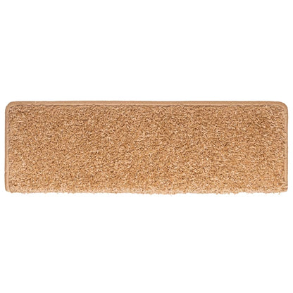 Stair Mats 30 pcs 65x21x4 cm Beige Rectangular Edge