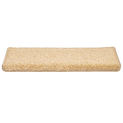 Stair Mats 30 pcs 65x21x4 cm Cream Rectangular Edge