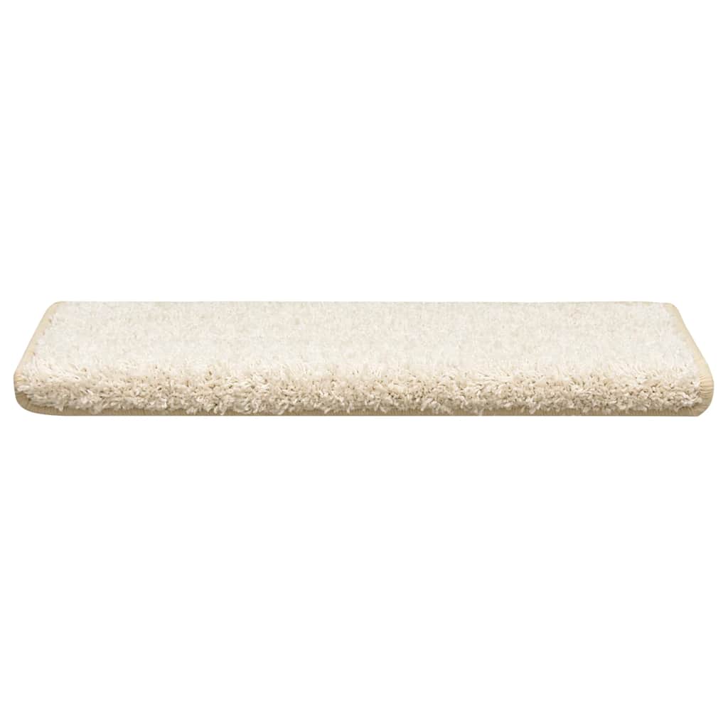 Stair Mats 30 pcs 65x21x4 cm White Rectangular Edge