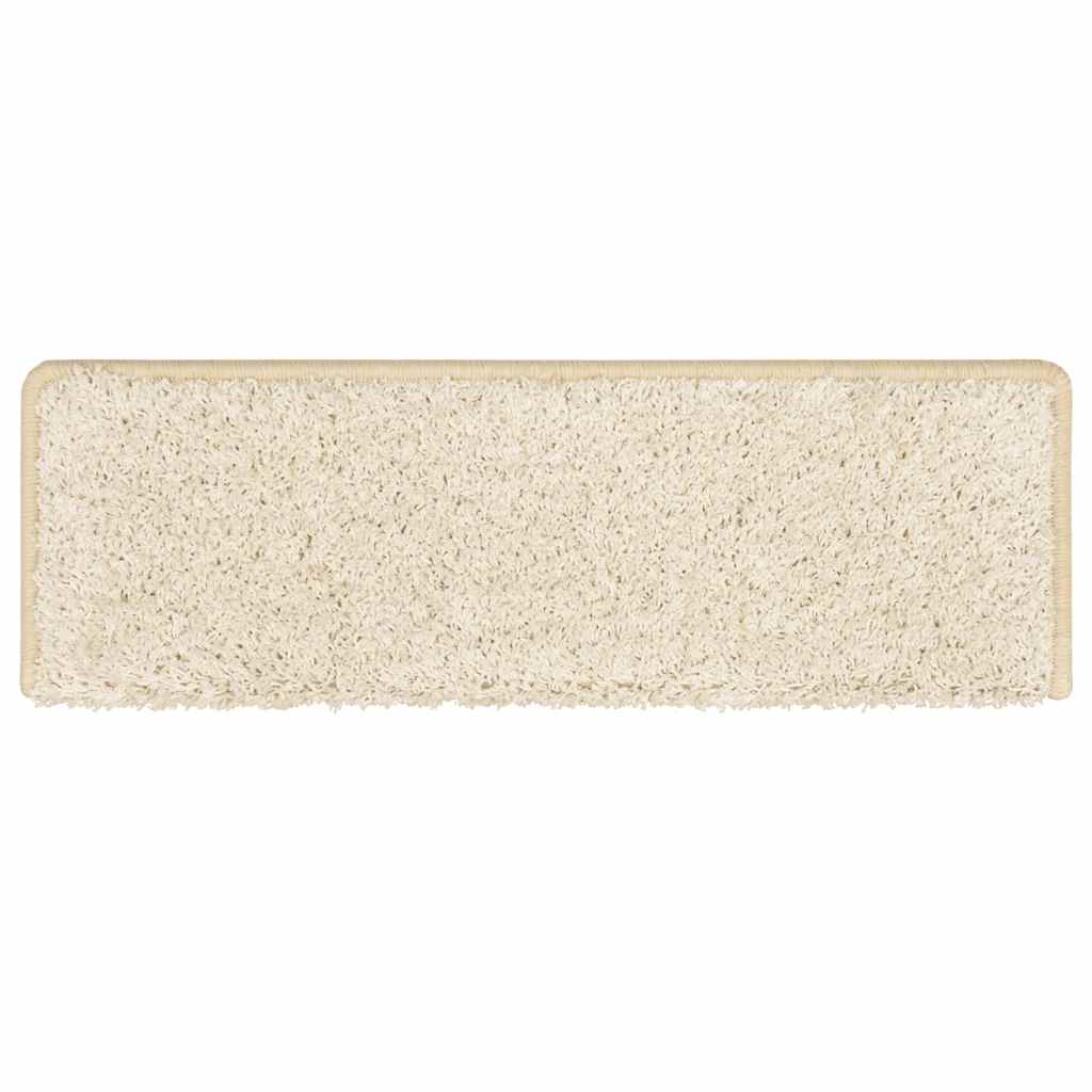 Stair Mats 30 pcs 65x21x4 cm White Rectangular Edge