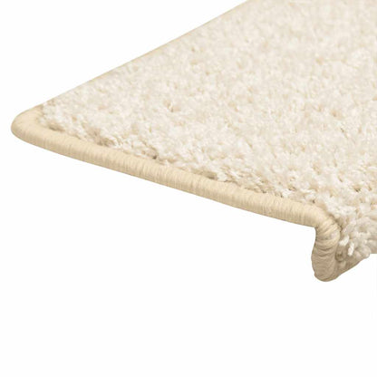 Stair Mats 30 pcs 65x21x4 cm White Rectangular Edge