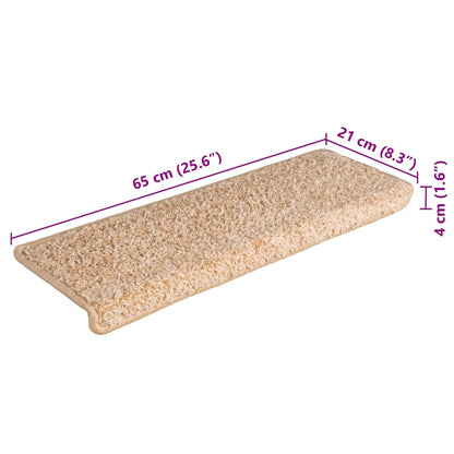 Stair Mats 30 pcs 65x21x4 cm Gold Rectangular Edge