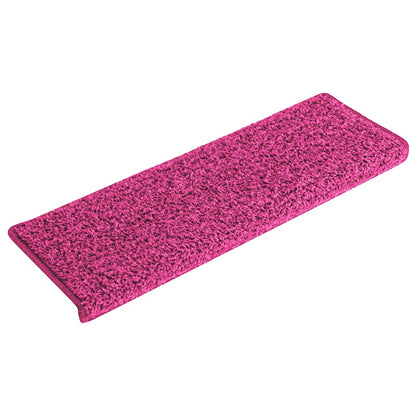 Stair Mats 30 pcs 65x21x4 cm Pink Rectangular Edge