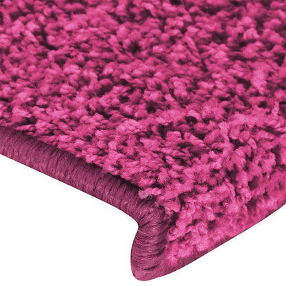 Stair Mats 30 pcs 65x21x4 cm Pink Rectangular Edge