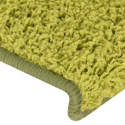 Stair Mats 30 pcs 65x21x4 cm Green Rectangular Edge