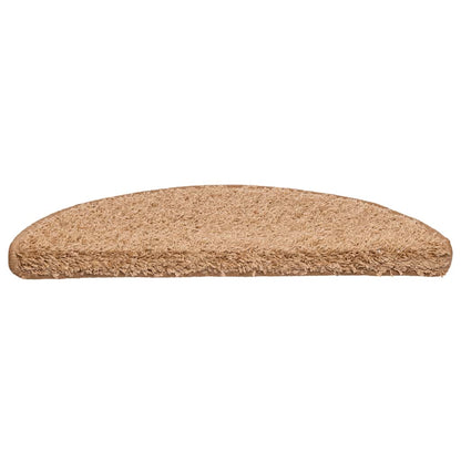 Stair Mats 20 pcs 56x17x3 cm Beige Half Round