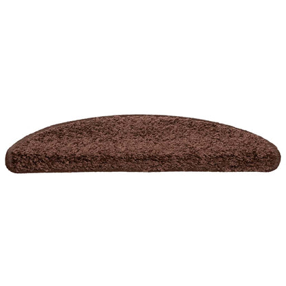 Stair Mats 20 pcs 56x17x3 cm Brown Half Round