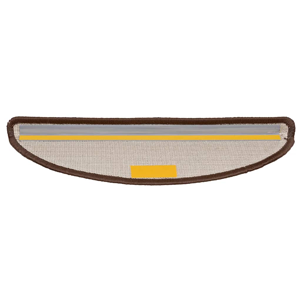 Stair Mats 20 pcs 56x17x3 cm Brown Half Round