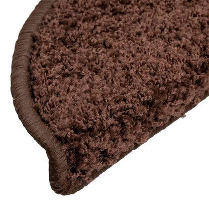 Stair Mats 20 pcs 56x17x3 cm Brown Half Round