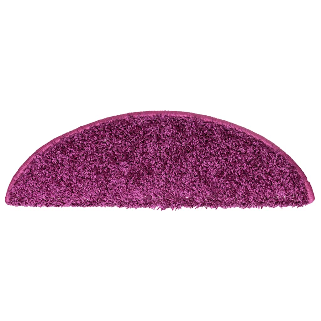 Stair Mats 20 pcs 56x17x3 cm Violet Half Round