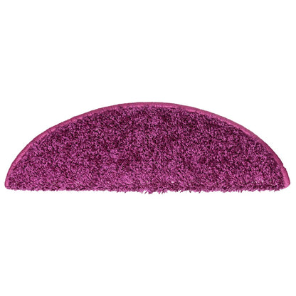 Stair Mats 20 pcs 56x17x3 cm Violet Half Round