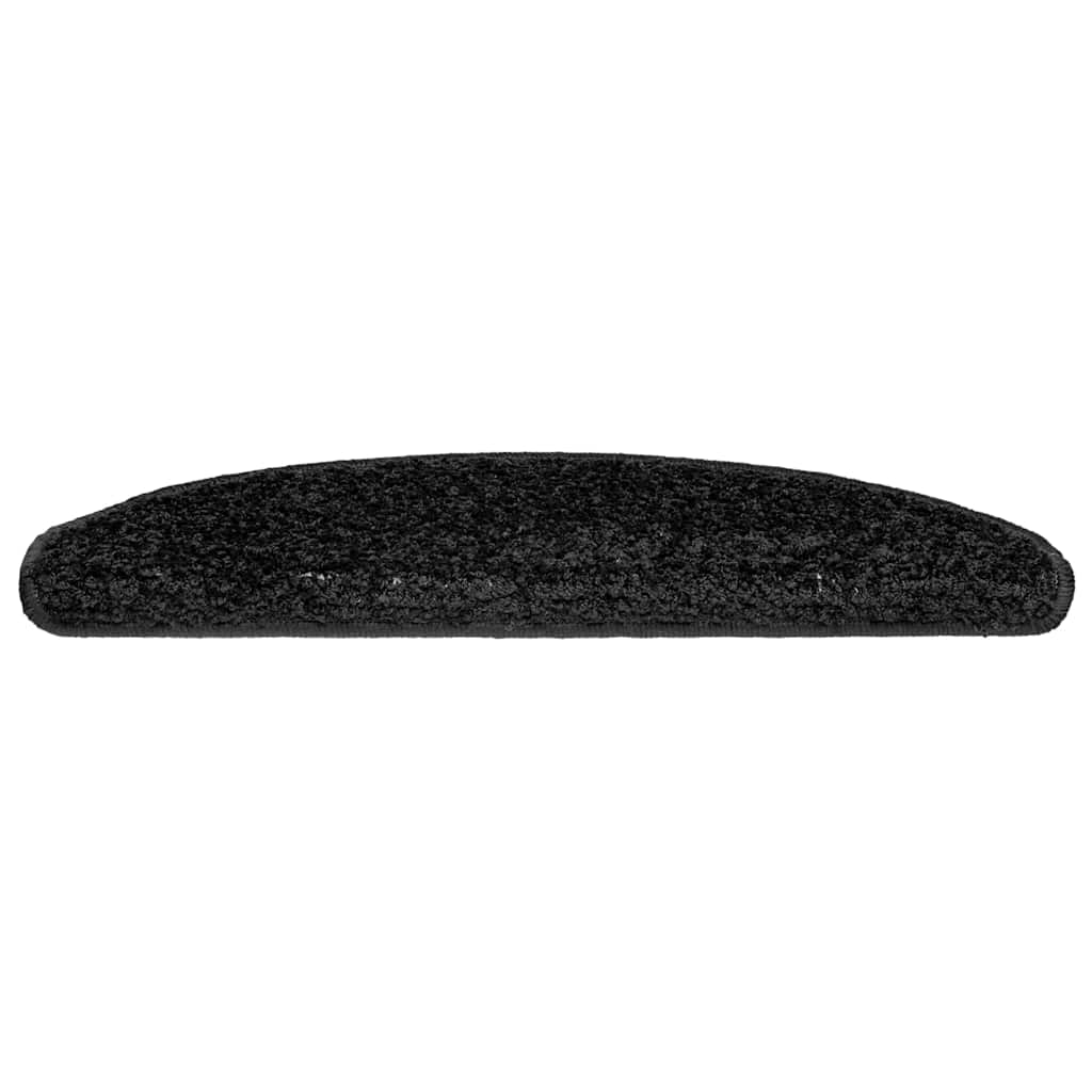 Stair Mats 20 pcs 65x21x4 cm Black Half Round Large